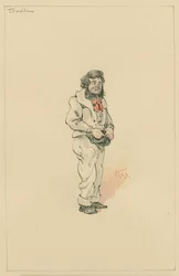 Toodle氏、1920年代（紙にトイレとペンとインク）